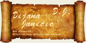 Dijana Janičić vizit kartica